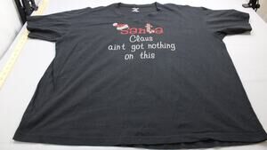 Magic Santa Claus Ain't Got Nothing On This Rhinestone V-Neck T-Shirt Women 2XL